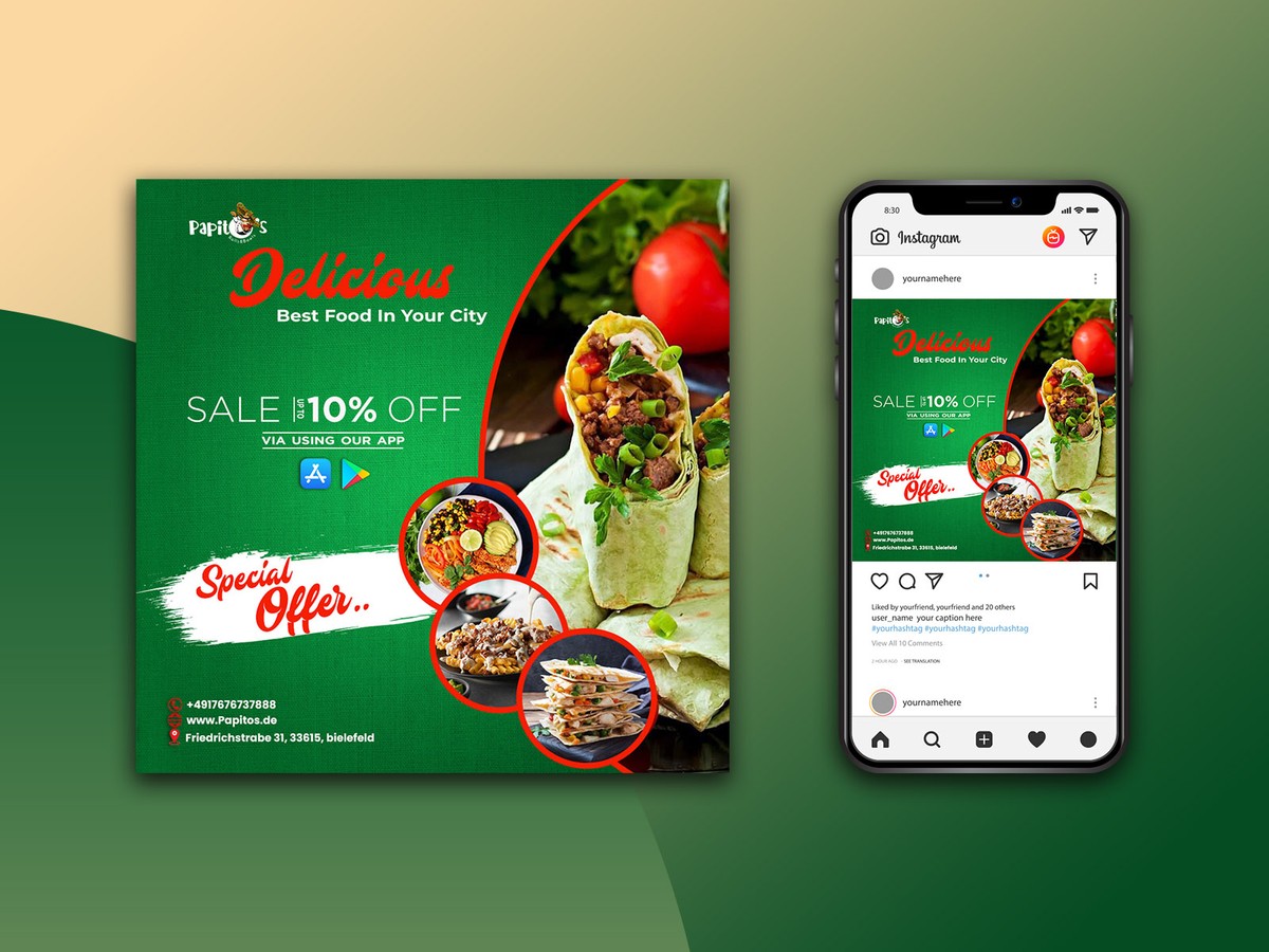 Eye-Catching Social Media Posts – 5 Custom Designs for Your Brand